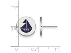 LogoArt Sterling Silver Sigma Sigma Sigma Enameled Post Earrings