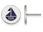 LogoArt Sterling Silver Sigma Sigma Sigma Enameled Post Earrings