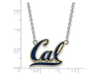 LogoArt Sterling Silver University Of California Berkeley Large Enamel Pendant Necklace