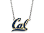 LogoArt Sterling Silver University Of California Berkeley Large Enamel Pendant Necklace