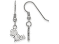 LogoArt Sterling Silver University Of Mississippi Xs Dangle Earrings Wire