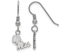 LogoArt Sterling Silver University Of Mississippi Xs Dangle Earrings Wire