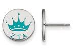 LogoArt Sterling Silver Zeta Tau Alpha Enameled Post Earrings