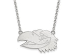 LogoArt Sterling Silver University Of Kansas Large Pendant Necklace