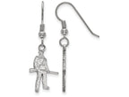 LogoArt Sterling Silver West Virginia University Small Dangle Earrings Wire