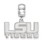 LogoArt Sterling Silver Louisiana State University Bead Charm Charm Small Dangle Bead Charm