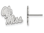 LogoArt Sterling Silver University Of Mississippi Small Post Earrings