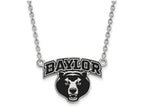 LogoArt Sterling Silver Baylor University Large Enamel Pendant Necklace