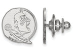 LogoArt Sterling Silver Florida State University Lapel Pin