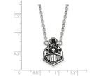LogoArt Sterling Silver Purdue Large Enamel Pendant Necklace