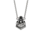 LogoArt Sterling Silver Purdue Large Enamel Pendant Necklace