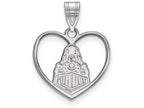 LogoArt Sterling Silver Purdue Pendant Necklace In Heart