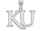LogoArt Sterling Silver University Of Kansas Medium Pendant Necklace