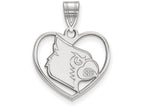 LogoArt Sterling Silver University Of Louisville Pendant Necklace In Heart