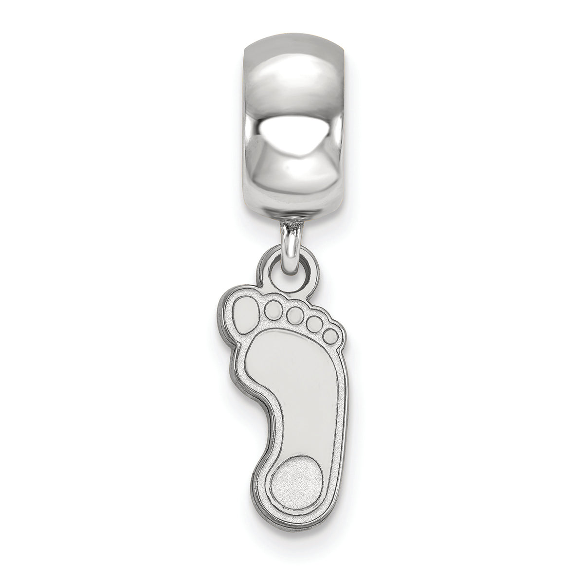 LogoArt Sterling Silver University Of North Carolina Bead Charm Charm Small Dangle Bead Charm