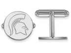 LogoArt Sterling Silver Michigan State University Cuff Link