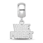 LogoArt Sterling Silver Wake Forest University Bead Charm Charm Xs Dangle Bead Charm