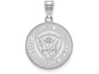 LogoArt Sterling Silver East Carolina University Large Crest Pendant Necklace