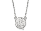 LogoArt Sterling Silver Florida State University Small Pendant Necklace