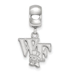LogoArt Sterling Silver Wake Forest University Bead Charm Charm Small Dangle Bead Charm