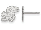 LogoArt Sterling Silver University Of Kansas Xs Post Earrings
