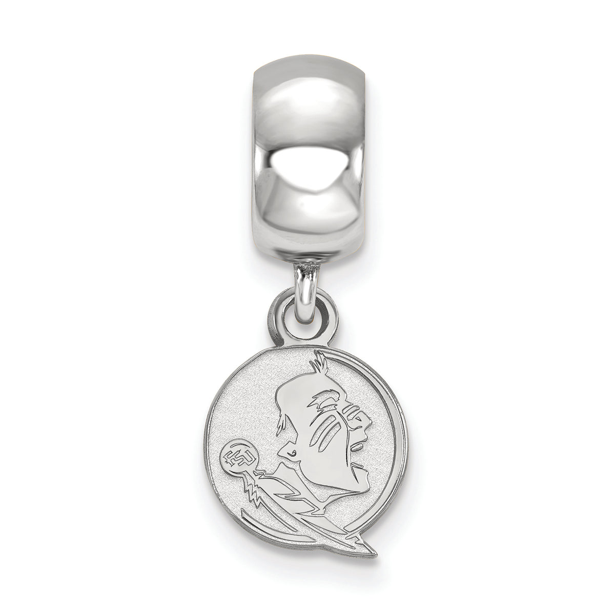 LogoArt Sterling Silver Florida State University Bead Charm Charm Xs Dangle Bead Charm