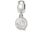 LogoArt Sterling Silver Florida State University Bead Charm Charm Xs Dangle Bead Charm