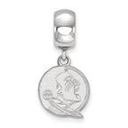 LogoArt Sterling Silver Florida State University Bead Charm Charm Small Dangle Bead Charm