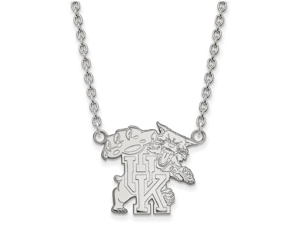LogoArt Sterling Silver University Of Kentucky Large Pendant Necklace