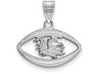 LogoArt Sterling Silver University Of South Carolina Pendant Necklace In Football
