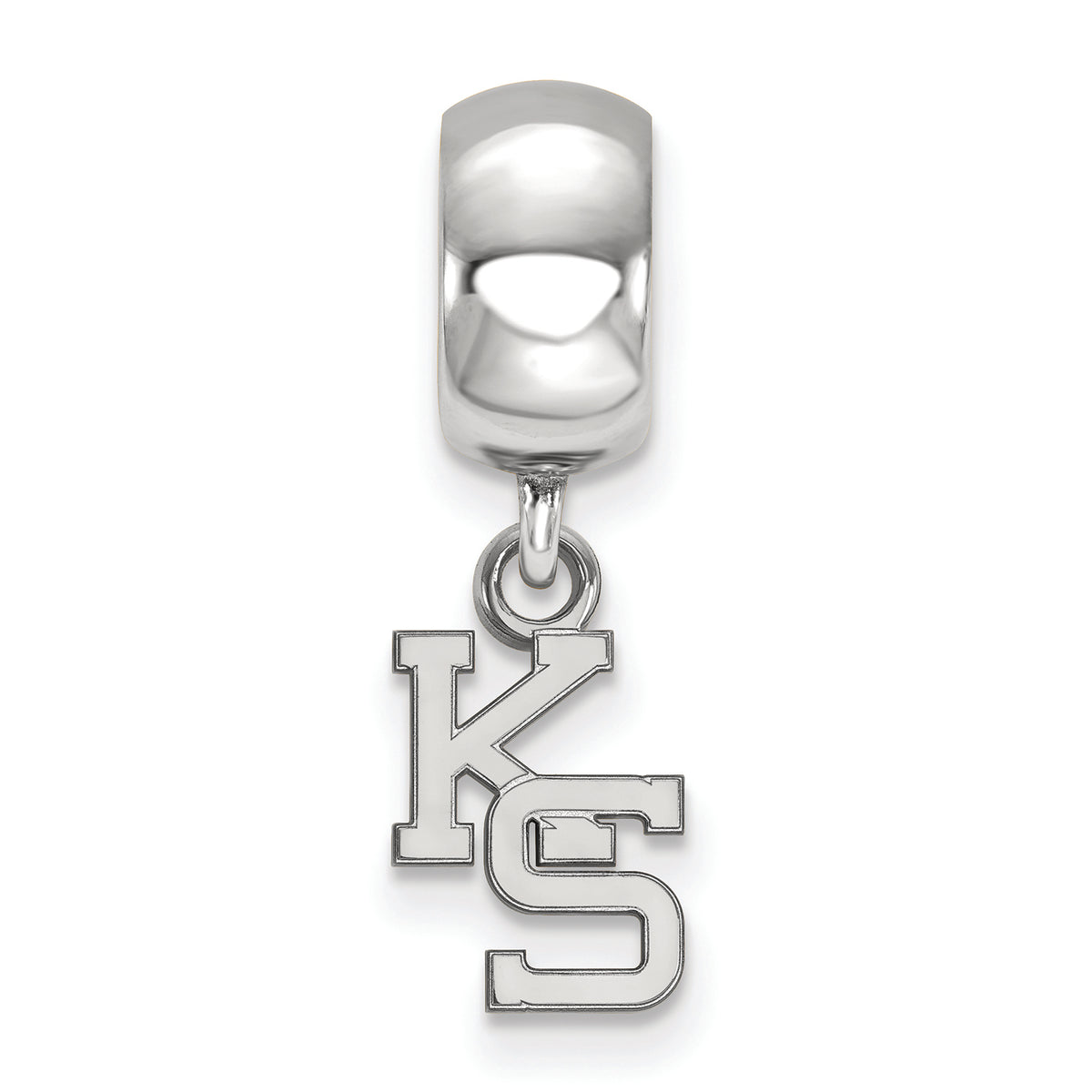 LogoArt Sterling Silver Kansas State University Bead Charm Charm Xs Dangle Bead Charm