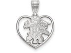 LogoArt Sterling Silver University Of Kentucky Pendant Necklace In Heart