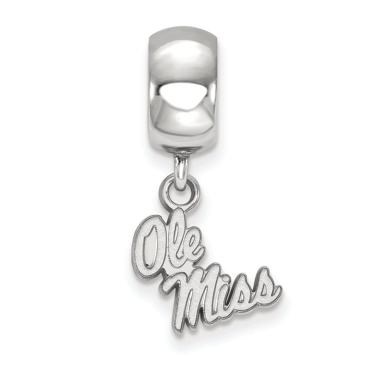 LogoArt Sterling Silver University Of Mississippi Bead Charm Charm Xs Dangle Bead Charm