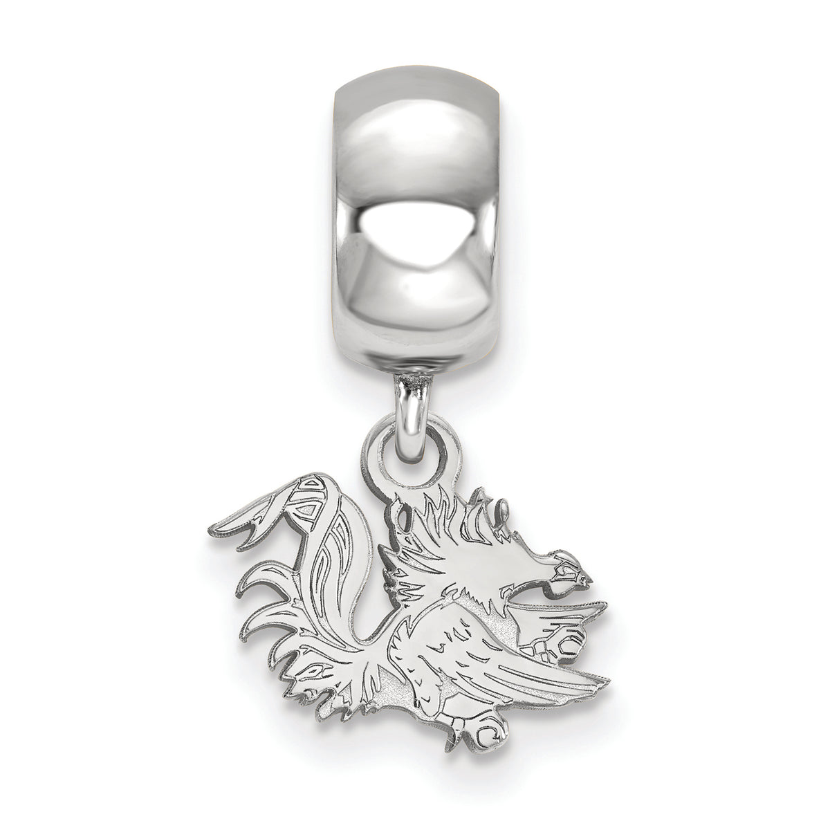 LogoArt Sterling Silver University Of South Carolina Bead Charm Charm Xs Dangle Bead Charm
