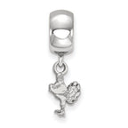 LogoArt Sterling Silver Virginia Tech Bead Charm Charm Xs Dangle Bead Charm