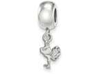 LogoArt Sterling Silver Virginia Tech Bead Charm Charm Xs Dangle Bead Charm