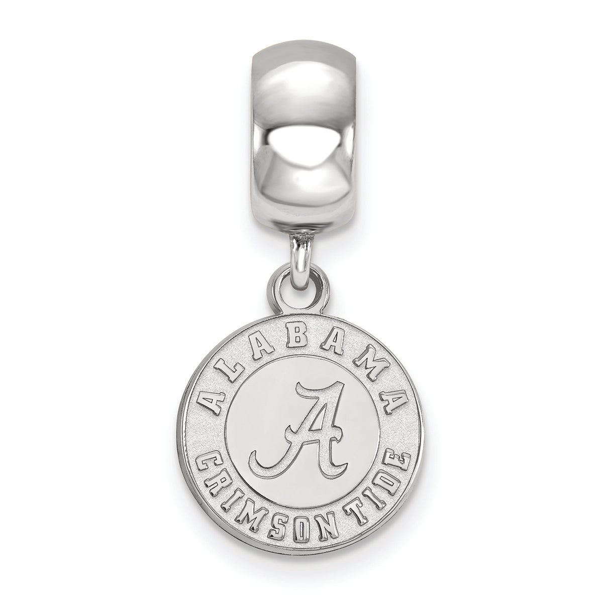 LogoArt Sterling Silver University Of Alabama Bead Charm Charm Small Dangle Bead Charm