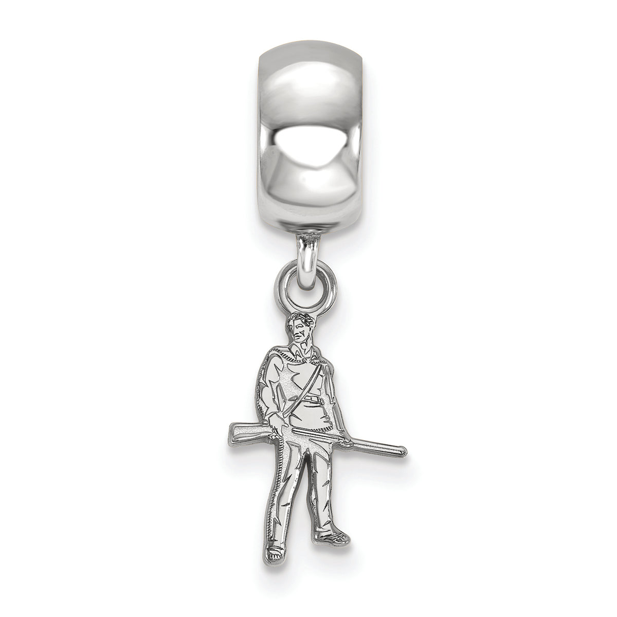 LogoArt Sterling Silver West Virginia University Bead Charm Charm Xs Dangle Bead Charm