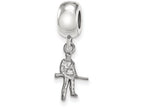 LogoArt Sterling Silver West Virginia University Bead Charm Charm Xs Dangle Bead Charm