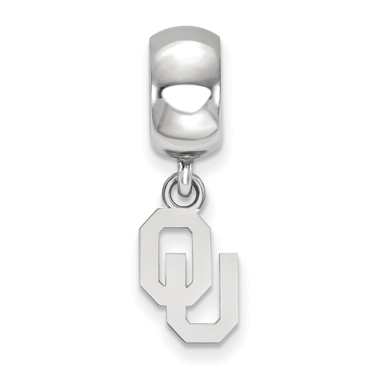 Logoart 925 Sterling Silver The University Of Oklahoma Extra Small Dangle Charm Bead
