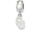 Logoart 925 Sterling Silver The University Of Oklahoma Extra Small Dangle Charm Bead