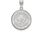 LogoArt Sterling Silver Kansas State University Large Crest Pendant Necklace