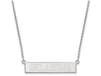 Logoart 925 Sterling Silver The University Of Oklahoma Small Bar Necklace