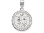 LogoArt Sterling Silver Virginia Tech Large Crest Pendant Necklace