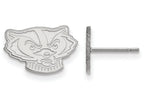 LogoArt Sterling Silver University Of Wisconsin Xs Post Earrings