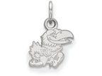 LogoArt Sterling Silver University Of Kansas Xs Pendant Necklace