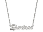 LogoArt Sterling Silver Michigan State University Medium Pendant Necklace