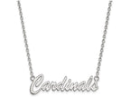 LogoArt Sterling Silver University Of Louisville Medium Pendant Necklace