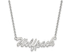 LogoArt Sterling Silver North Carolina State University Medium Pendant Necklace