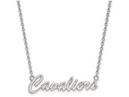 LogoArt Sterling Silver University Of Virginia Medium Pendant Necklace